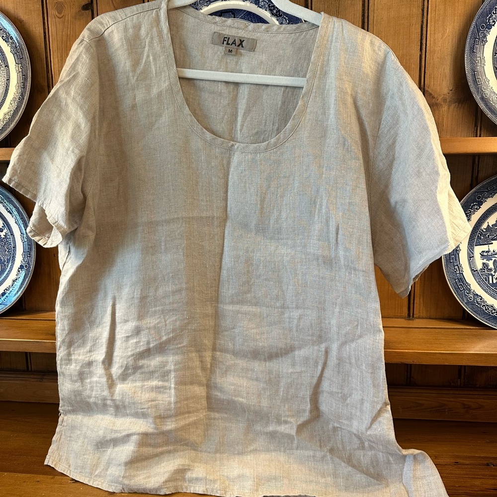 Flax Natural Linen Blouse